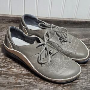 Naot Women's Gray Kumara Leather Lace Up Comfort Shoes Size 37